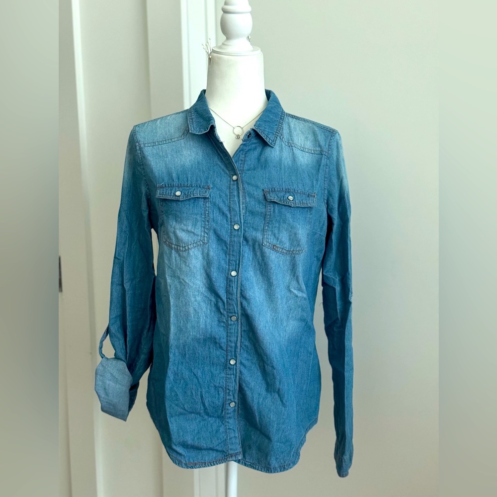 Detailed Denim Shirt